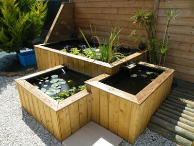 Bassin de jardin en bois